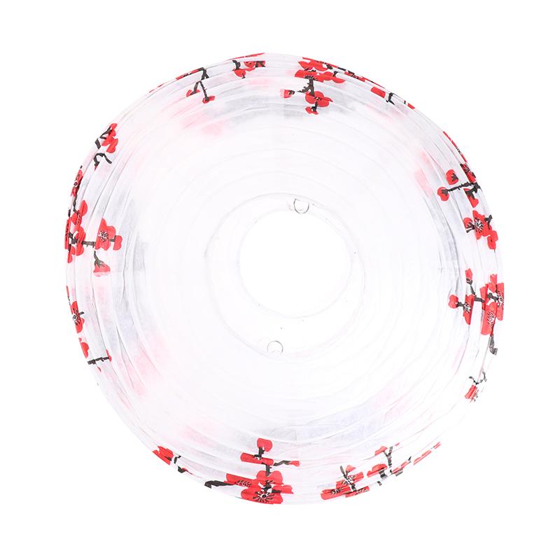Круглый бумажный фонарь с цветком сливы 35 см, абажур в китайском восточном стиле, светильник