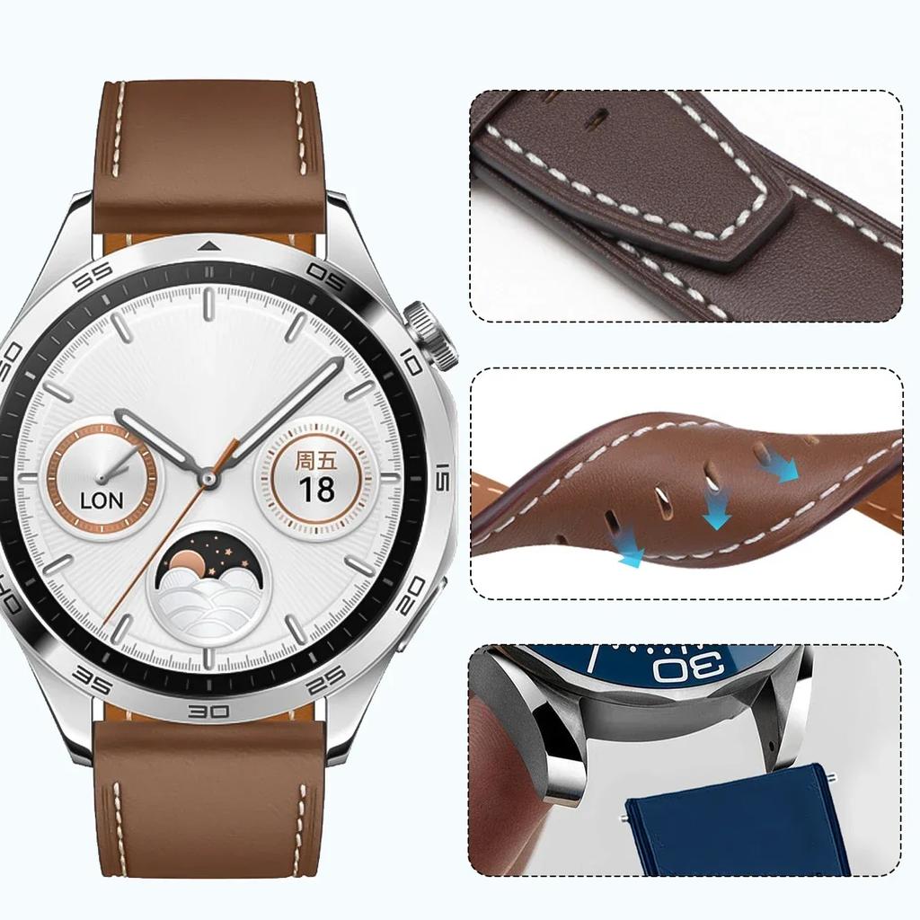 22 мм 20 мм Премиальный кожаный ремешок для HUAWEI WATCH GT 5 46 мм 5Pro GT 3 GT2 Pro 46 мм Ремешок Замена ремешка на запястье