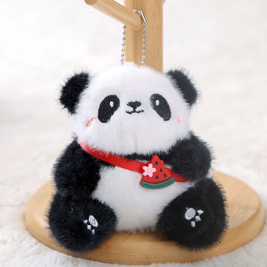 Adorable Panda Plush Keyring With Magnetic Circles For Kids Bag Decor And Gift
