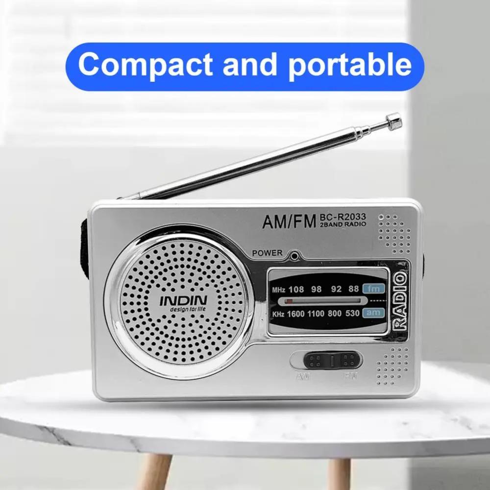 AM FM Радио Карманное Радио AM FM Транзисторное Радио Чип DSP Портативное Карманное Мини Радио с Динамиком Разъемом для Наушников Серебристо-Серый