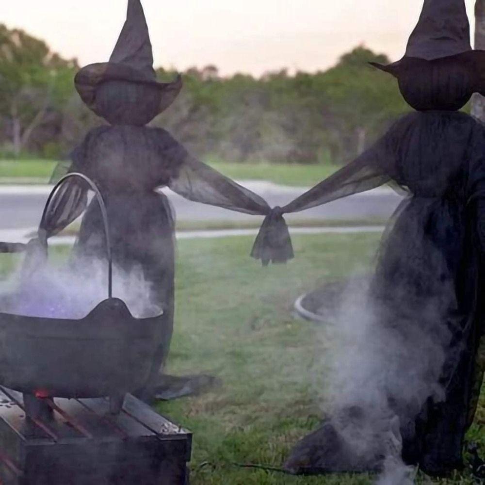 Sensor Party Decor Outdoor Halloween Decorations Screaming Witches Halloween Prop Light-Up Witches