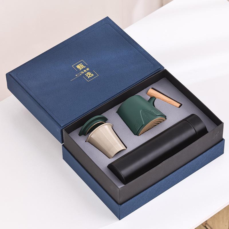 Guofeng Merchandise Zhoushan Керамическая чашка из трех частей, подарочная, термосная чашка с гравировкой имени