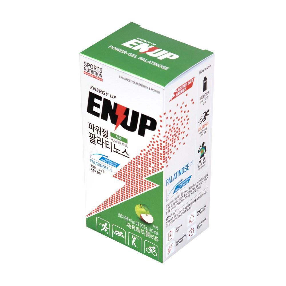 En-Up Power Gel Палатиноза Премиум Энергетический Гель Вкус Яблока 1 коробка 270г 45г 6 шт Ингредиенты: может быть изменено по | 45 г 6 шт.