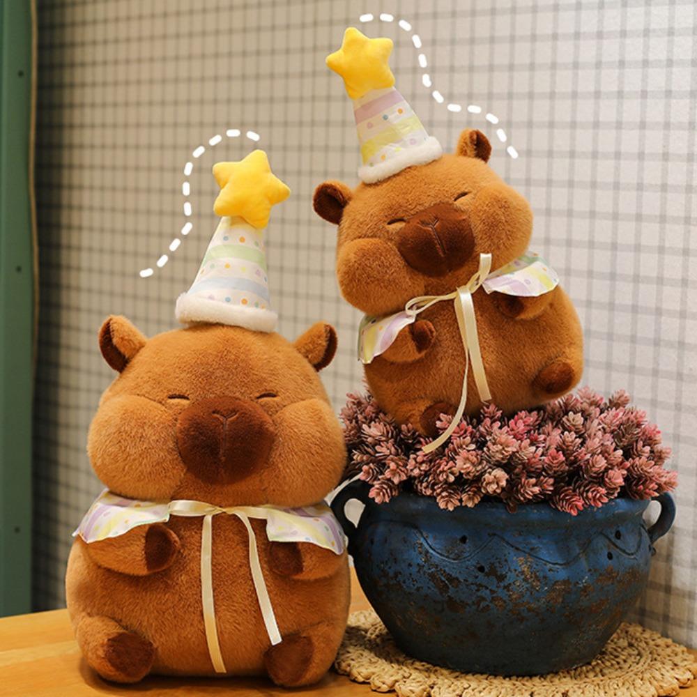 Имитация Капибара Плюшевая Игрушка Мультяшная Капибара Пушистая Кукла Капибара Плюшевая Кукла Домашний Декор