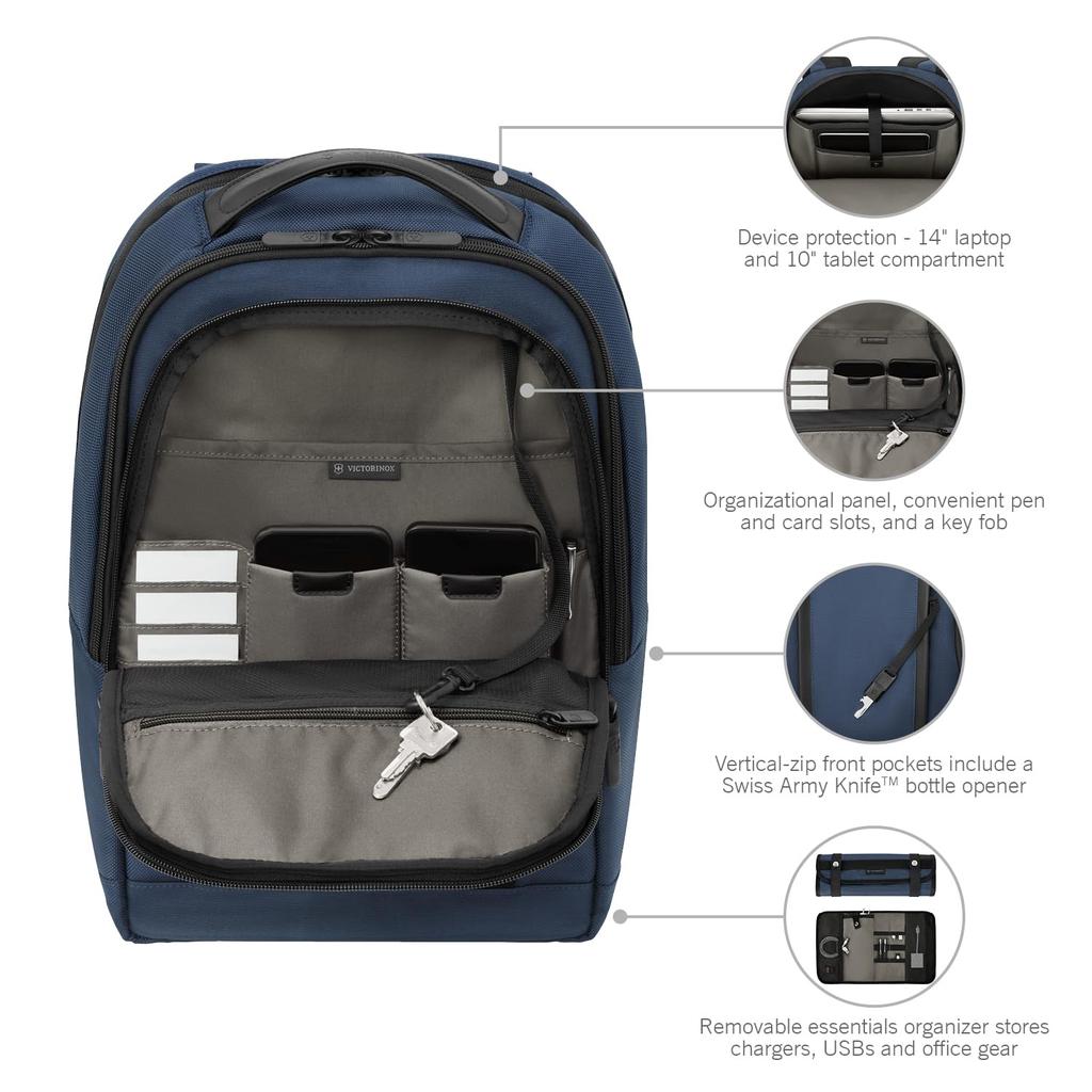 Altmont Professional Compact Laptop Backpack with Detachable Organizer Backpack Business Lightweight Durable Simple 15 Inch Device Compartment Storage