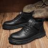 Men Boots Black Shoes Leather for Golf Industrial Male Platform Men's Skateboard Walking Summer Stylish Designer Sneakers Man