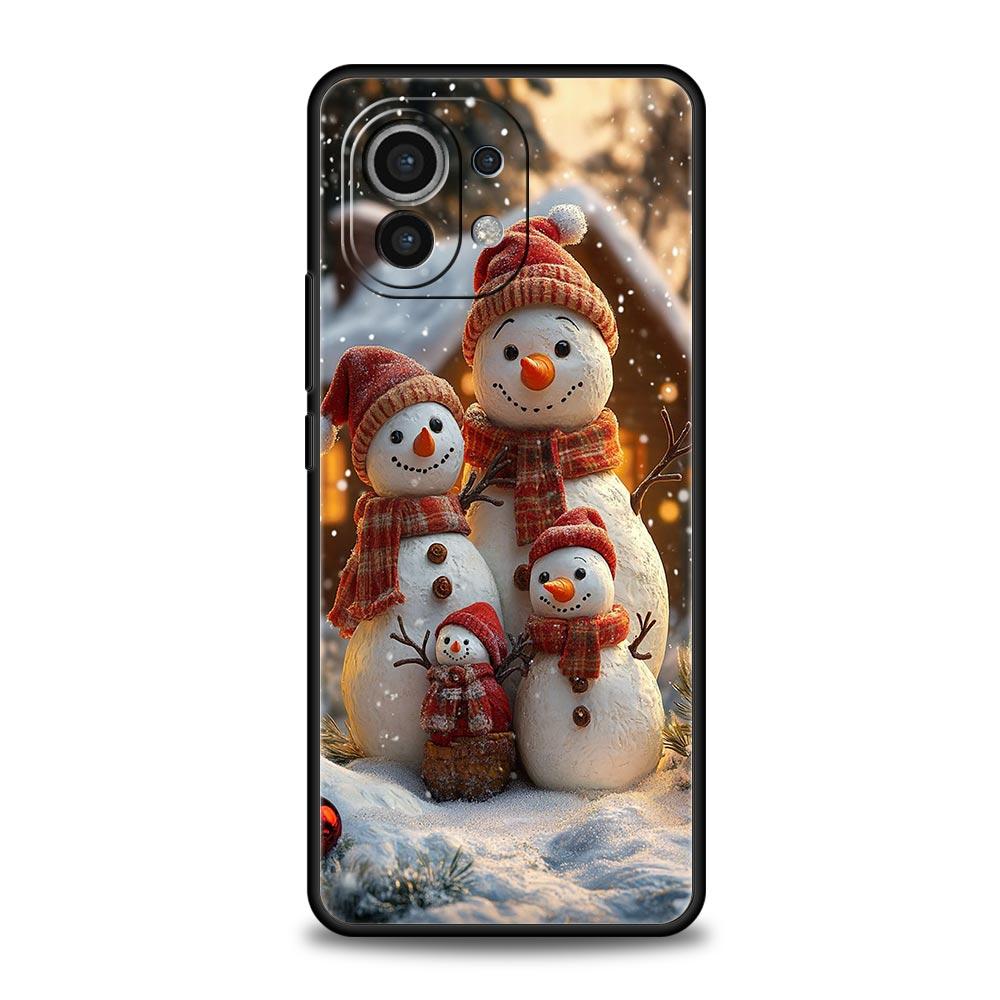Чехол для телефона с рождественским снеговиком для Xiaomi Mi 17 15 14 13 12 11 Ultra 15T 14T 13T 12T 11T Pro Lite 5G Мягкий ТПУ корпус Fundas