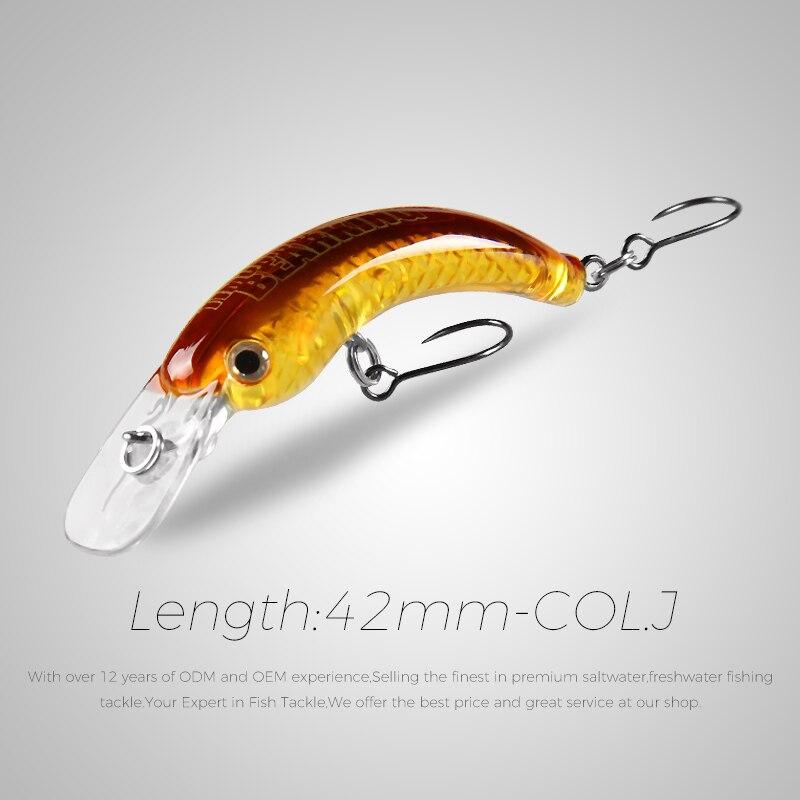 BEARKING 29 мм 42 мм рыболовная приманка для форели, мини воблер, рыболовные снасти, пресноводный гольян, рукоятка, искусственная жесткая приманка