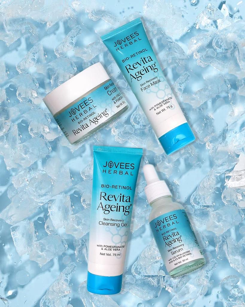 Jovees Herbal Bio Retinol Revita Ageing Face Mask For Glowing Skin, De Tan, Pore Tightening, Anti Ageing, Smooth & Firm Skin 75g