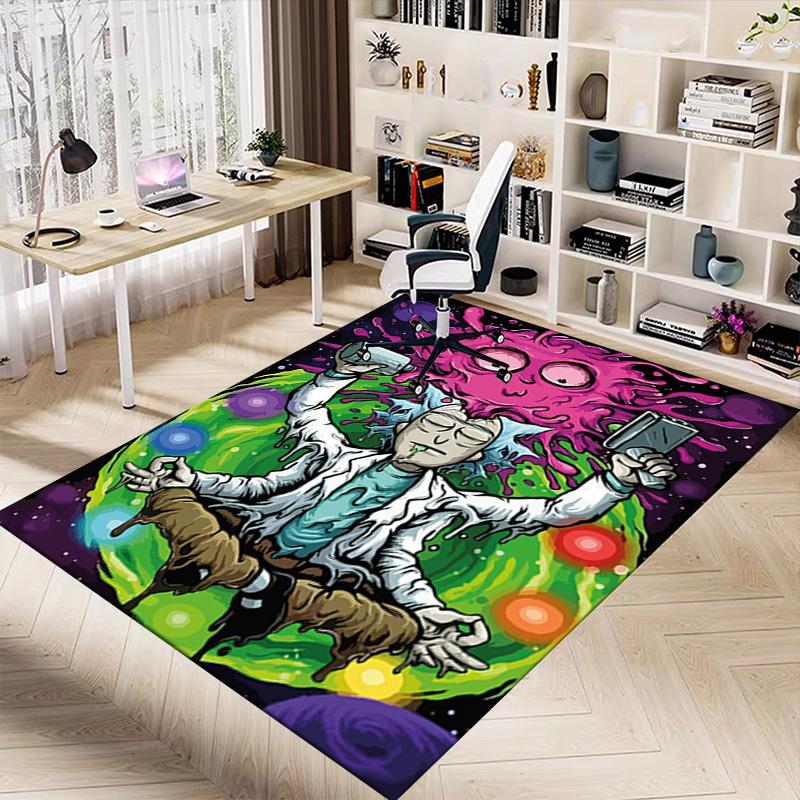 Space Scientist'S Journey Carpet For Playroom Bedroom Living Room Sofa Home Decorkids Game Area Rug Nonslip Floor Mat