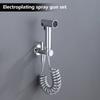 Grey Hand Held Bidet Sprayer Douche Toilet Kit Bidet Faucet Gold Round Shattaf Shower Head Copper Valve Set Jet Bidet Faucet