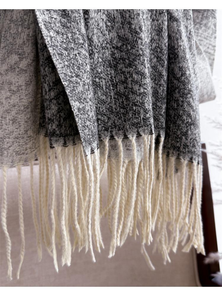 Elegant Cashmere Scarf for Women Breathable & Warm, Windproof, Non-Stretch, Perfect for Autumn & Winter, Large Thick Plaid Wrap for Going Out