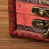Wooden Box Vintage Style Floral Craft Old Memory Touch Jewelry Storage Wooden Treasure Case for Collection