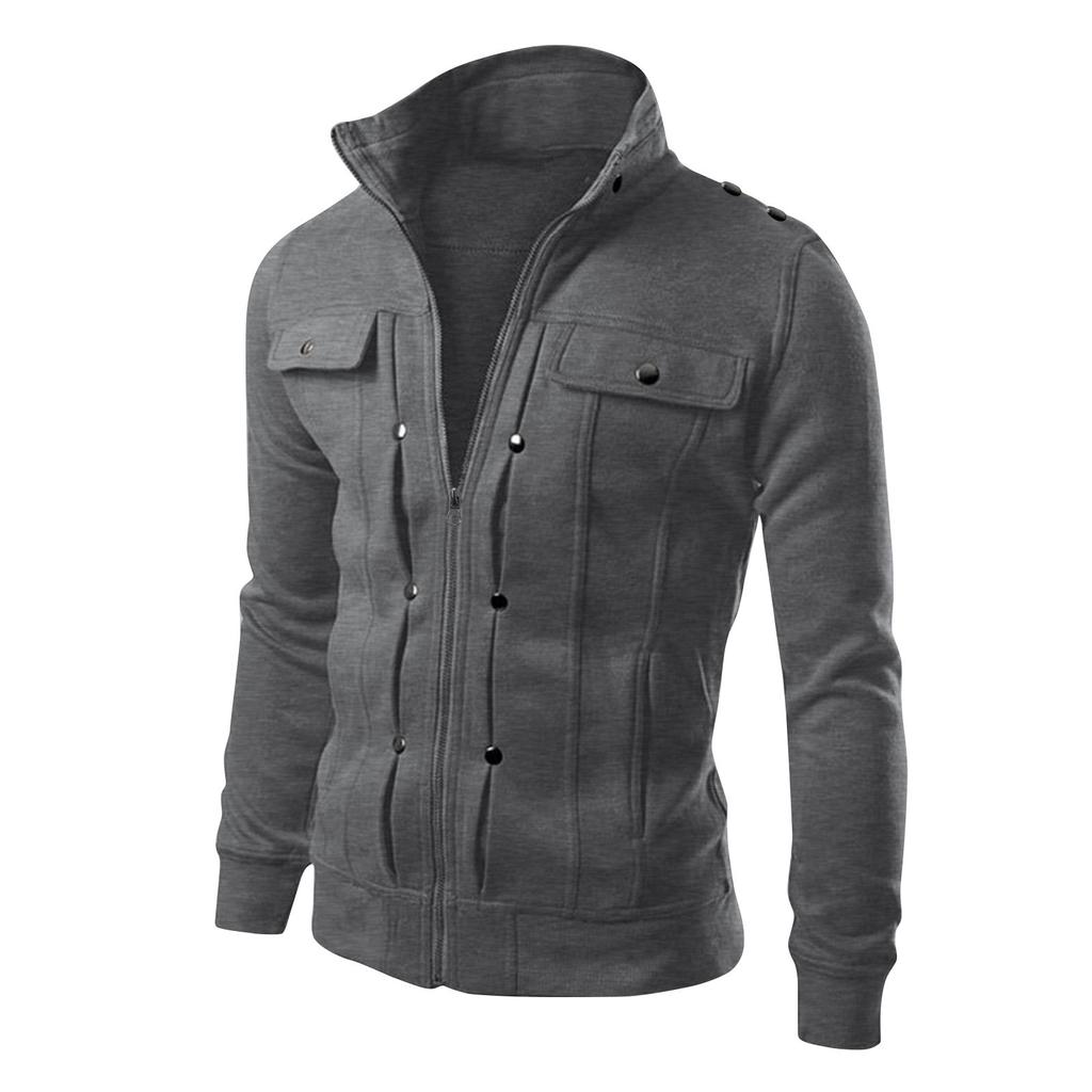 Мужская однотонная вельветовая куртка в британском стиле, украшенная пуговицами, мужская повседневная модная трендовая универсальная куртка