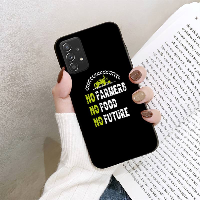 Чехол для телефона No Farmers No Food для Samsung Galaxy A02 A12 A21 A22 A32 A41 A42 A51 A71 A72 Shell