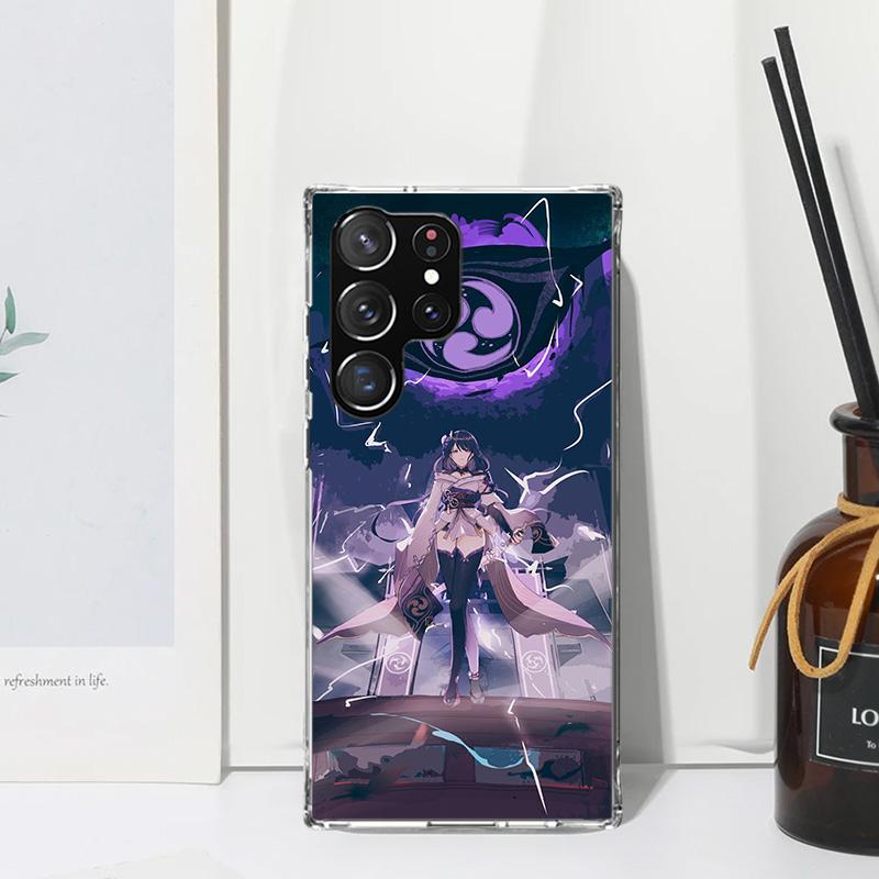 Raiden Shogun Genshin Impact Phone Case For Samsung Galaxy S26 S25 Edge S24 FE S23 S22 Ultra S21 Plus S20 + Art Fundas Back Cove