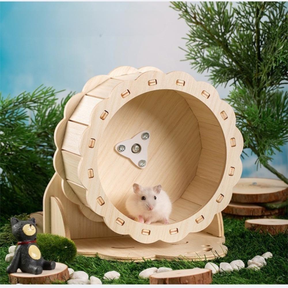 Новое DIY деревянное беговое колесо Съемное бесшумное колесо для тренировок Игрушка для тренировок для хомяка