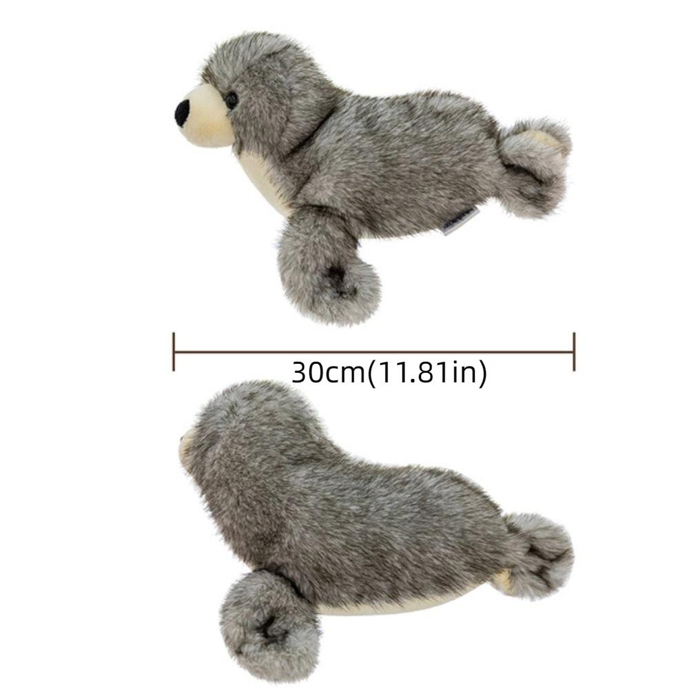 Fluffy Sea World Animal Stuffed Dolls Soft Seal Stuffed Animal  Birthday Parties
