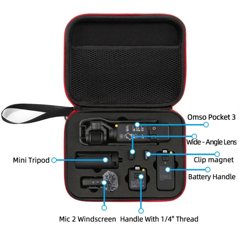 Мини сумка для хранения для DJI Pocket 3, чехол для переноски, сумка, защитная коробка для аксессуаров для камеры DJI Osmo Pocket 3