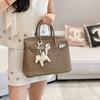 High Ding  Litchi Pattern Togo Cowhide Inner Seam Safi Thread Platinum Bag Large Capacity 25/30 Crossbody Handbag