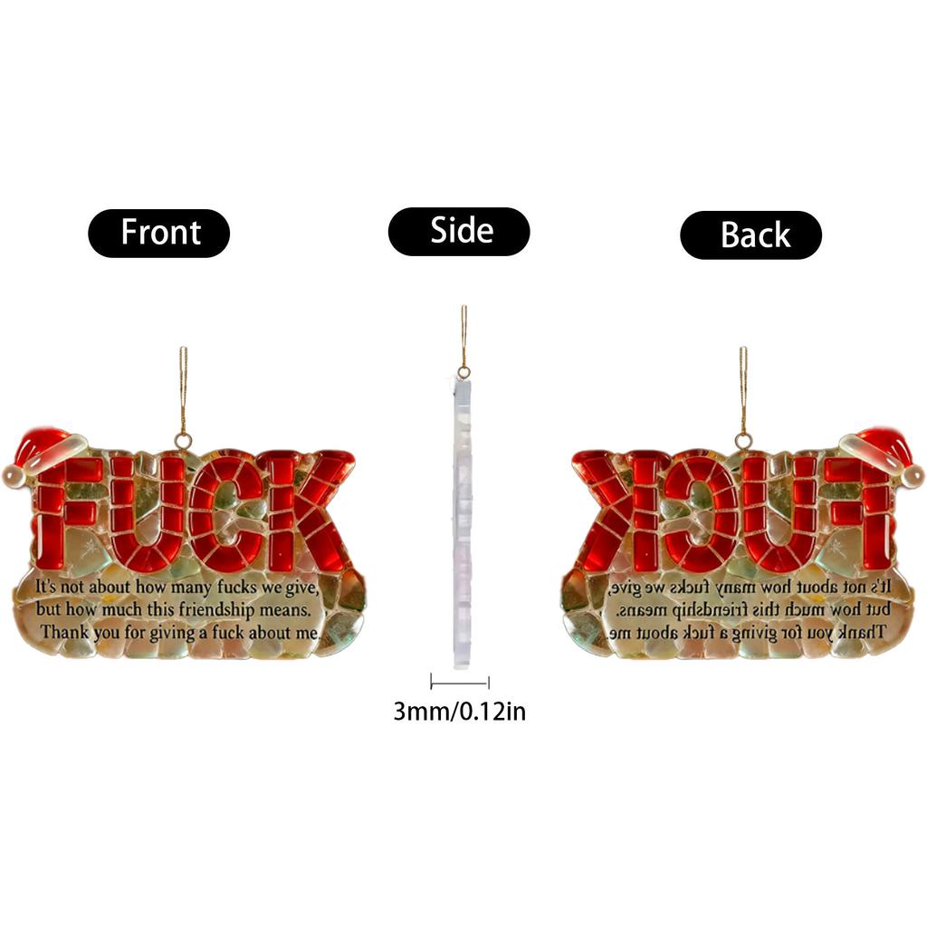 2D Christmas Decoration Pendant Christmas Tree Tag Theme Party Crafts Ornament