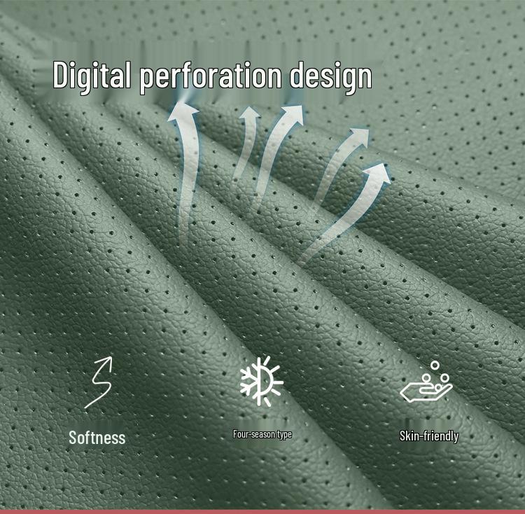 Всесезонная перфорированная кожаная подушка на сиденье спортивного автомобиля для Qiyuan A05