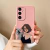 Чехлы Для Для Samsung S25 Plus Ultra Новый Чехол Модный Крутой Девушка Мягкий Жидкий Силикон Защитный Для Samsung S 25 Бампер Корпус