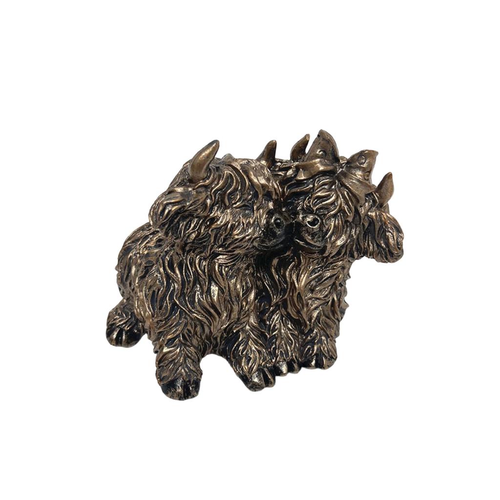 Фигурка коровы из смолы, Украшение для теленка, Декор для дома, Создающий праздничную атмосферу, Поделка