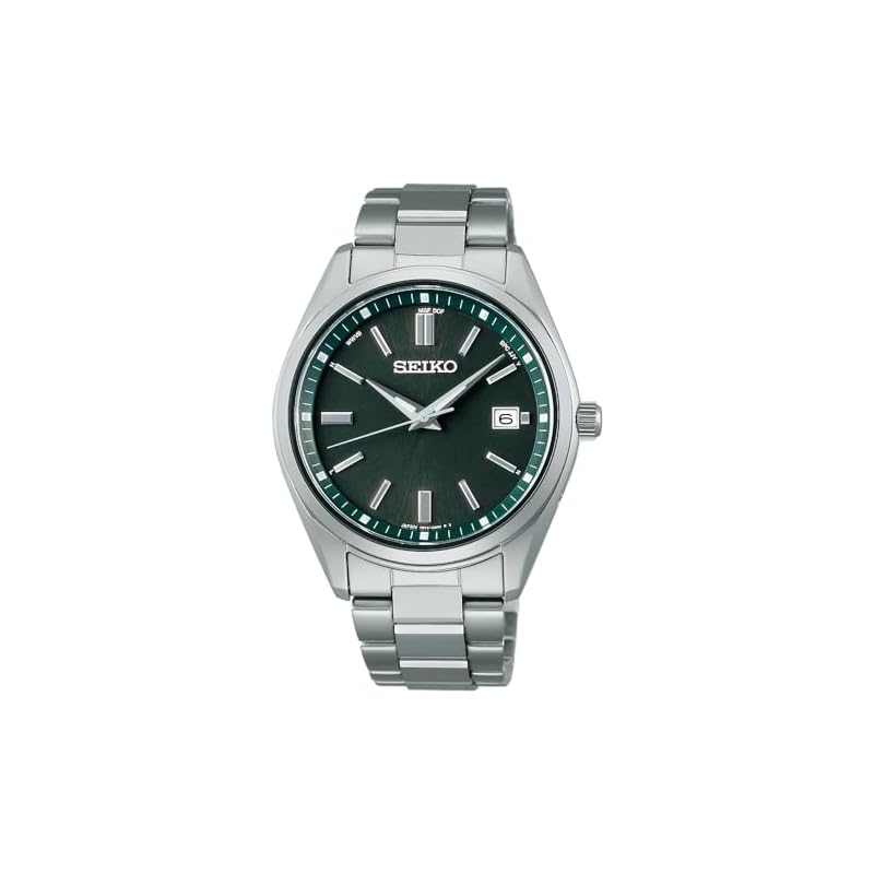 [Часы Seiko] SEIKO SELECTION SBTM319 Мужские наручные часы японского производства, на солнечной батарее, радиоуправляемые, с календарем даты, зеленый циферблат, водозащита 10 АТМ