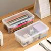 Large Capacity Transparent Pencil & Crayon Storage Box for Kids