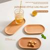 Японская посуда Деревянная тарелка Буковый овальный поднос Мини-тарелка из цельного дерева Маленькая детская тарелка из цельного дерева Деревянные тарелки 18 см