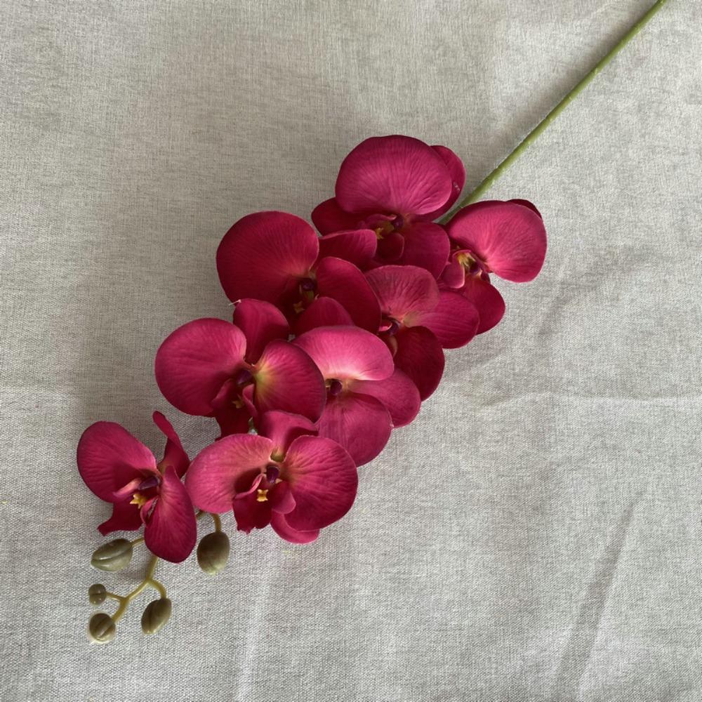 8-Head Arrangement Artificial Butterfly Orchid Velvet Texture Fake Phalaenopsis  Wedding Hall