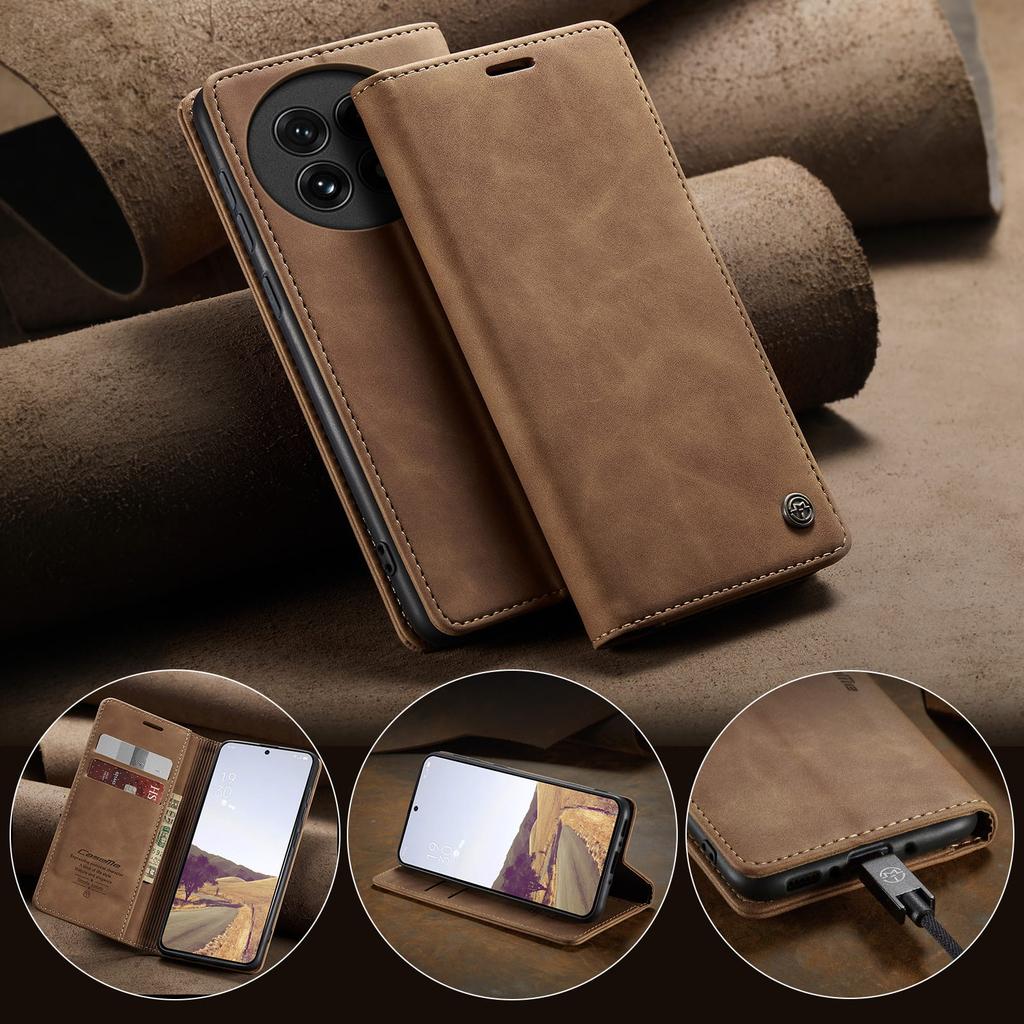 Luxury Retro Case for OnePlus 13 Multiple Card Slots Stand Function Phone Cover for OnePlus 12 Leather Wallet Protection 11Funda