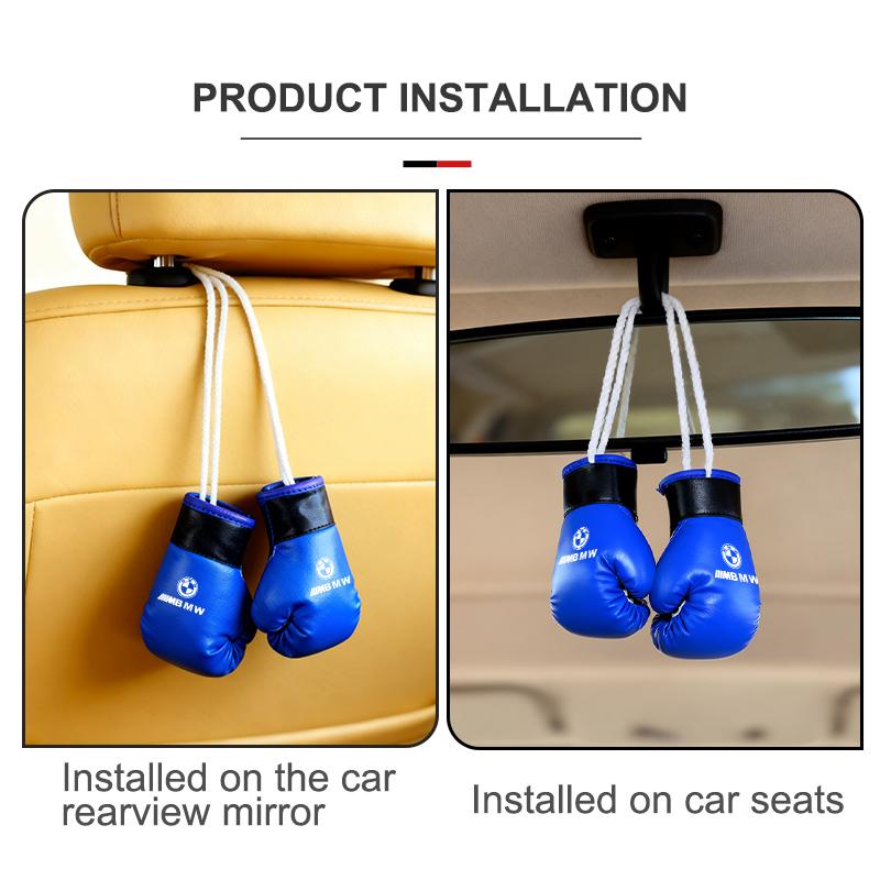 2pcs Mini Boxing Gloves Car Pendant Home Wall Hanging Decoration For BMW M Performance Alpina M3 M5 M6 X1 X3 X4 X5 G20 OF8