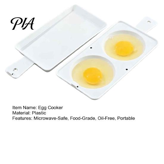 Office Breakfast Maker Microwave Egg Poacher, 2?Cavity Steamer Cooker with Lid & Handle, Fitness Meal Prep Tool Boiler Mold, Quick Kitchen