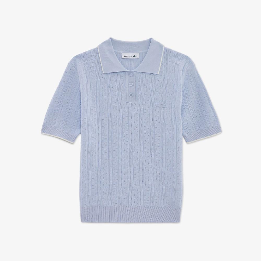Lacoste Женский джемпер-поло с ажурной вязкой PF413E-56GJ2G