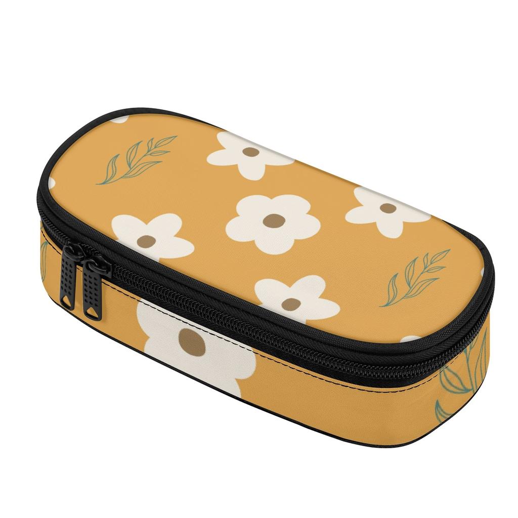 Pen Case Structured Wear Resistant Polyester Smooth Zipper with Main Compartment Mesh Pocket and Pen Slots for Teens and Students