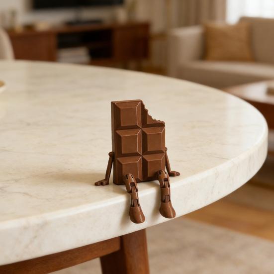 3D-печатная фигурка кофейного уголка, мока-пот/кружка/кофейное зерно/шоколадная фигурка с подвижными ногами для декора офисной/домашней полки, забавные подарки