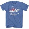 Jaws Bigger Boat Royal Heather Adult T-Shirt
