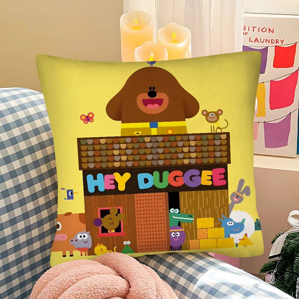 pc Popular HHey DDuggee Animation Pillow Case Fashion Square Pillowcase Bedroom Sofa Room Ins Decoration Leisure