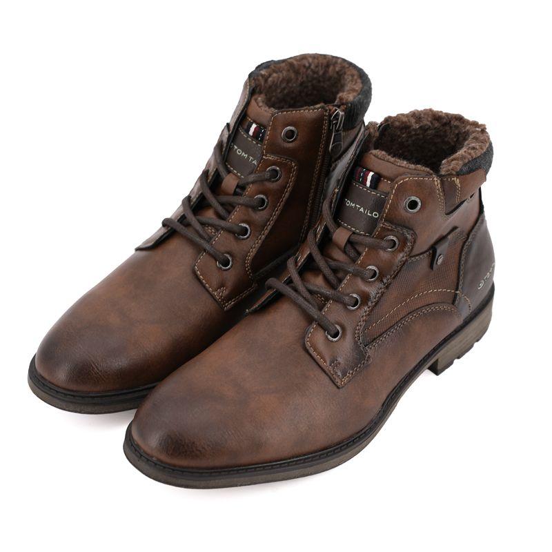 Мужские рабочие ботинки TOM TAILOR с подкладкой из искусственного меха и шнуровкой