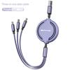 VFO1   3 In 1 Charging Data Cable USB Type-C Car Charger Head Auto Interiors For Mercedes Benz AMG A/B/C/E/S Class GLE C200L W220 W211