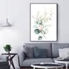 Fresh Green Plant Flower Poster Canvas Painting For Living Room Study Bedroom Wall Decoration