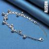 925 Sterling Silver Pearl Ball Clock Chain Bracelet Fashionable Wedding Jewelry