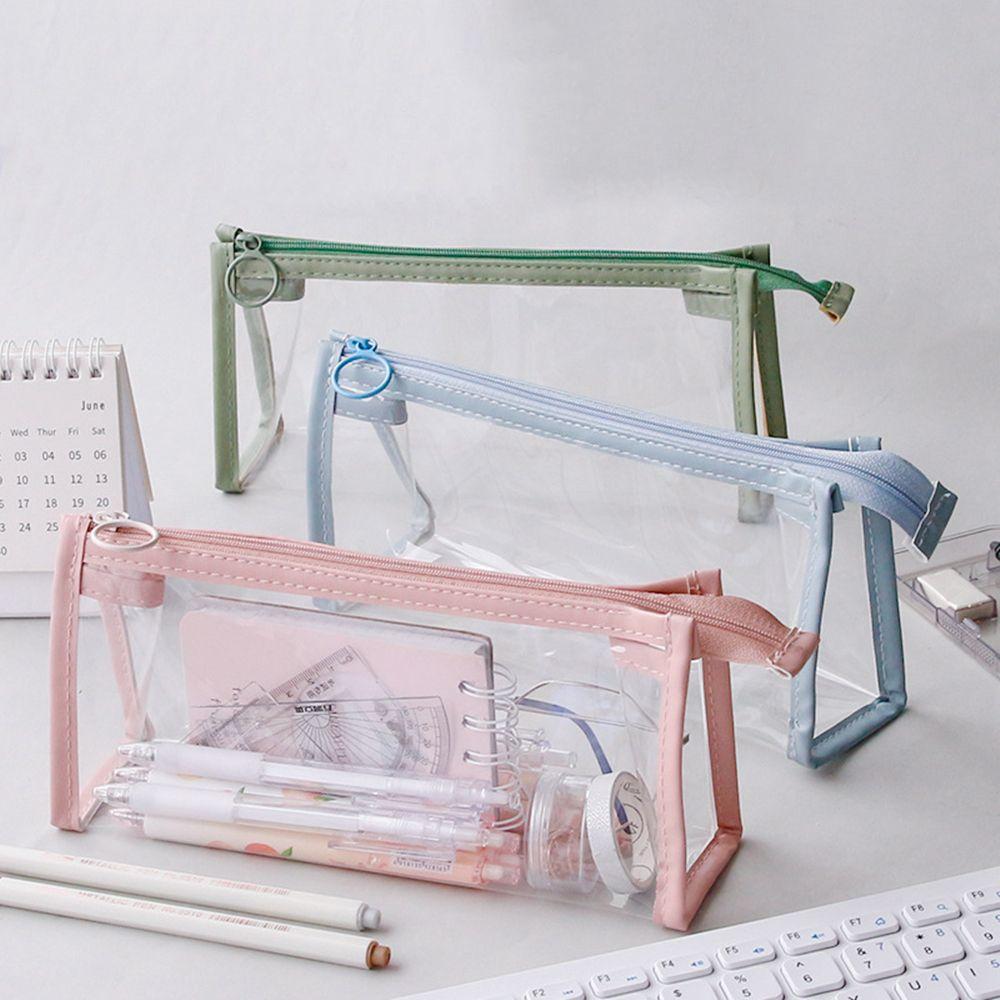 Organizer School Office Supply Zipper Pen Pouch Transparent Pencil Bag Storage Bag Pencil Case