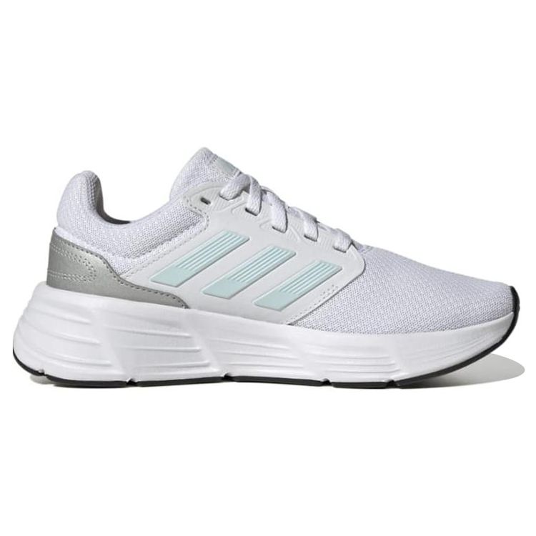 adidas Galaxy 6 Белые почти синие женские кроссовки Обувь-белый матовый-серебристый HP6646