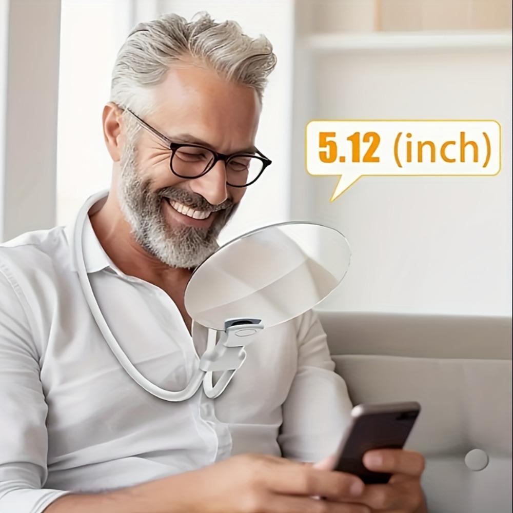 5X Лупа с функцией "свободные руки", Большая лупа с гибким гусиным горлом для ношения на шее, Лупа с линзой 5,12" для чтения, работы вблизи,