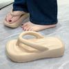 Women Spring Solid Color Flip Flops Soft Soled Outdoor Slippers Summer Casual Thick Flat Bottom Anti Slip Beach Sandals Shoes 36-41
