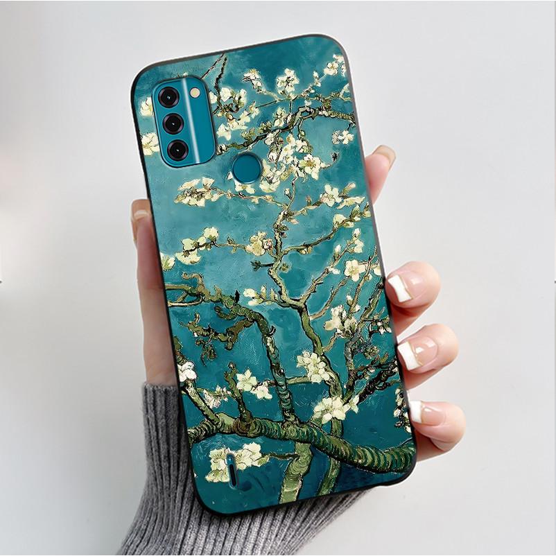 For Nokia C31 / Nokia C21 Plus Case Fashion Luxury Flowers Butterfly Black Protective Soft Silicone Cover For NokiaC31 Casing