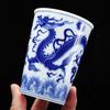 Shangqi Blue and White Porcelain Dragon Phoenix Cup